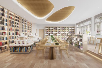 现代图书馆3D模型下载